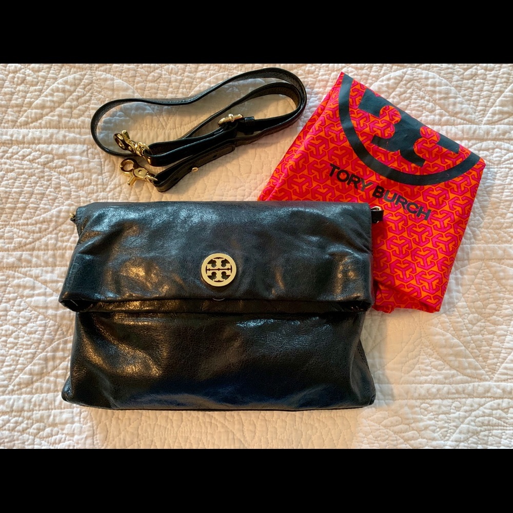 Tory Burch 3 Way Bag - Black Leather